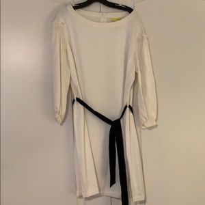 Catherine Malansrino winter white silk dress